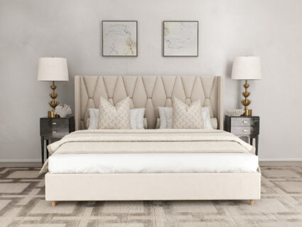 Кровать Beautyson Rebecca велюр Formula 230 бежевый 251
